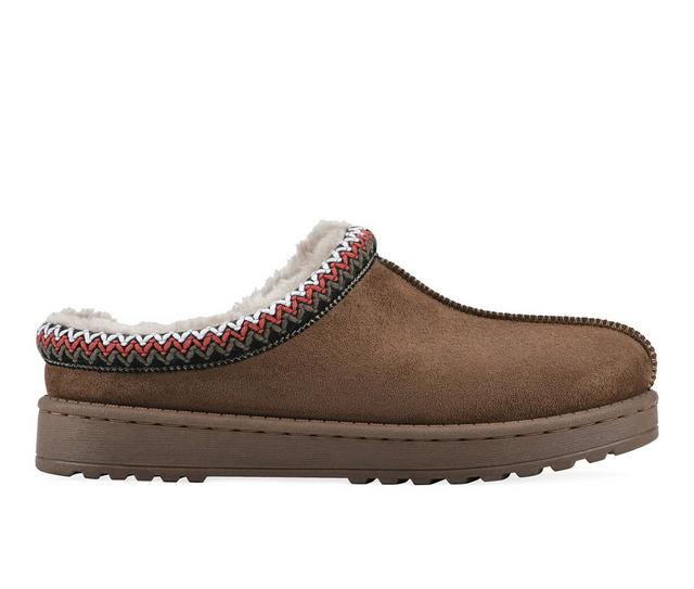 Women's White Mountain Icebin Winter Clogs in Dark Chocolate color