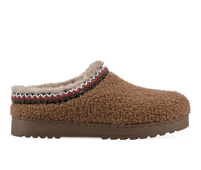 Women's White Mountain Icebin Winter Clogs in Chestnut Sherpa color