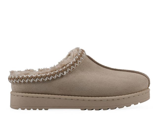 Women's White Mountain Icebin Winter Clogs in Dk.Beige Fabric color