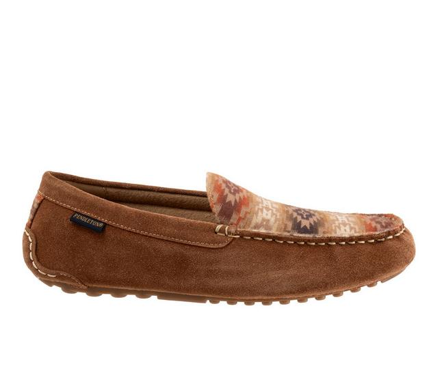 Pendleton Men's Taos Leather Slipper in Tan color