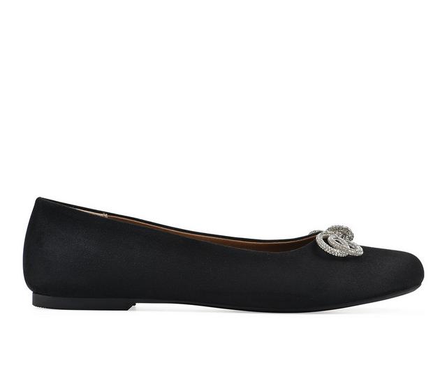 Women's White Mountain Sashimi Flats in Black color