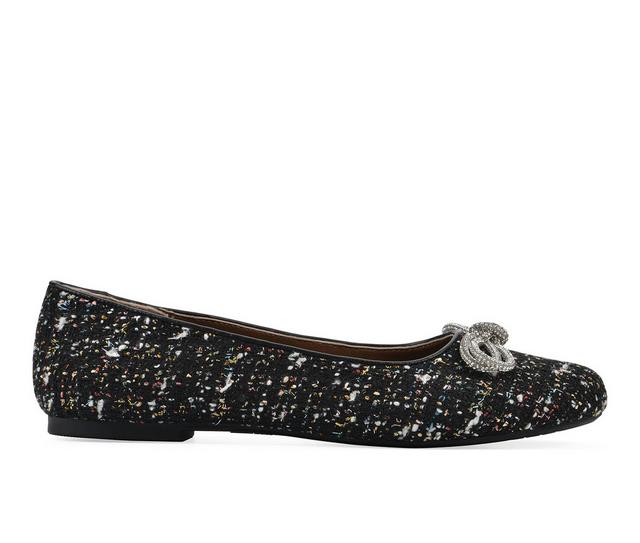 Women's White Mountain Sashimi Flats in Black Multi color