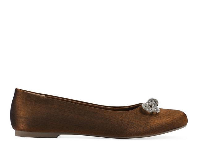 Women's White Mountain Sashimi Flats in Bronze color