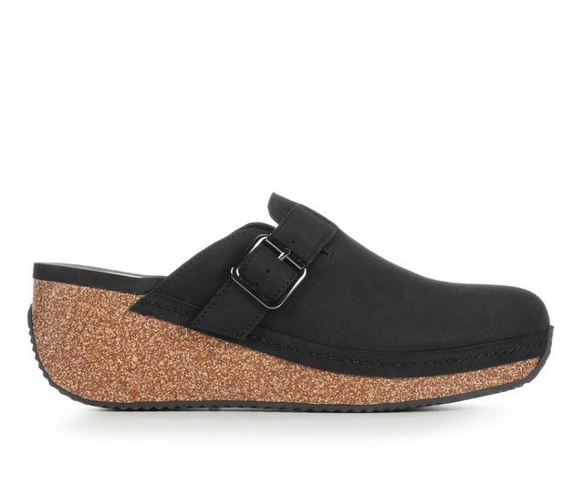 Women's Volatile Thayer Wedged Clogs in Black color