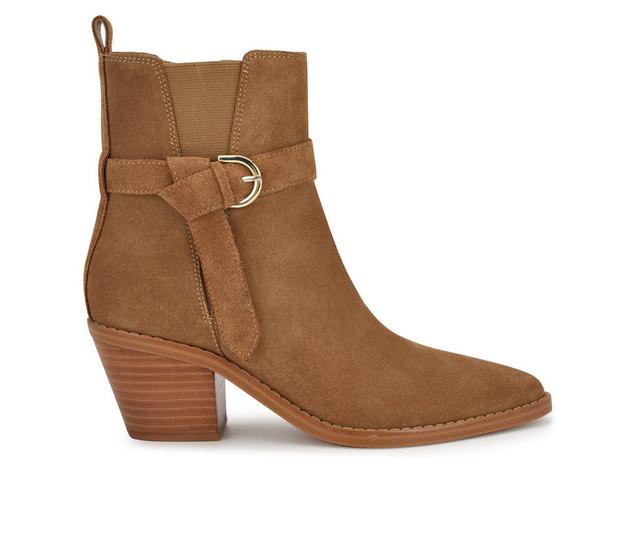 Women's Nine West Lemone Booties in Cognac color