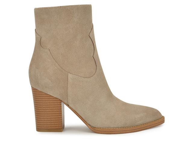 Women's Nine West Taytay Booties in Taupe color