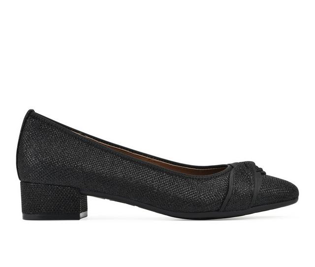Women's White Mountain Bordeaux Pumps in Black/Glitter color