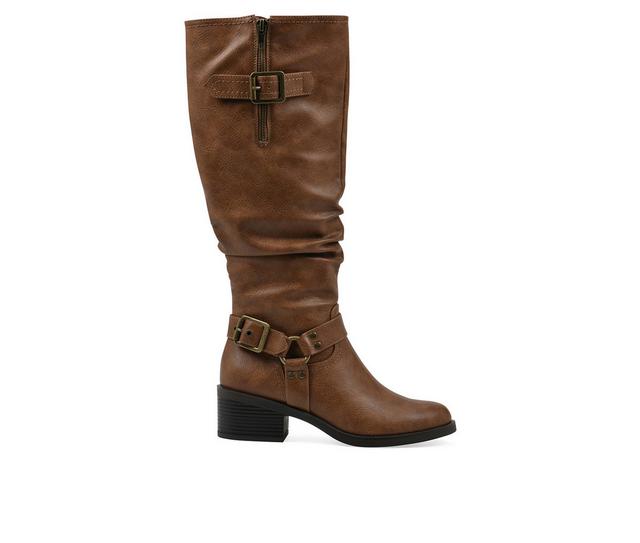 Women's White Mountain Cushion Knee High Boots in Dk Natural color