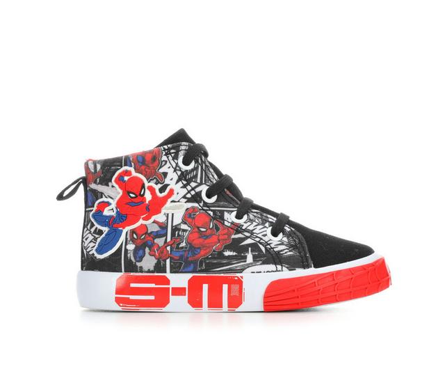 Boys' MARVEL Toddler & Little Kid Spiderman High Top Sneakers in Black/Red color