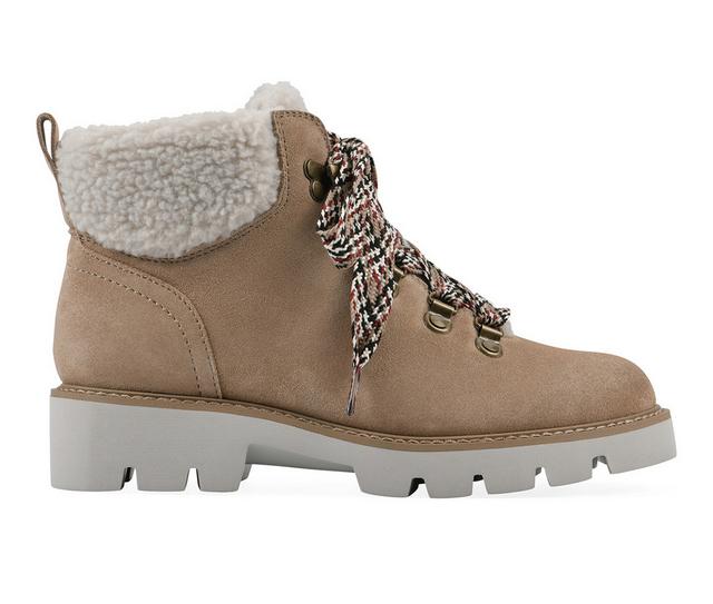 Women's White Mountain Gloving Lace Up Winter Booties in Beachwood color