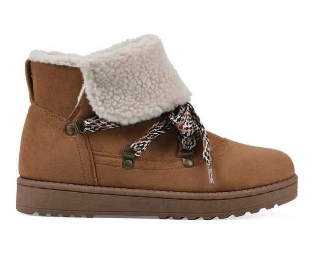 Women's White Mountain Idol Lace Up Winter Boots in Chestnut color