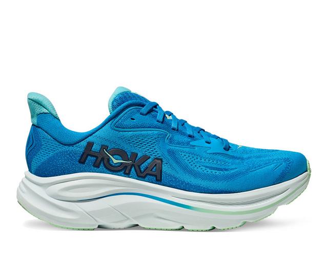 Men's Hoka Clifton 10 Running Shoes in Skyward Blue color