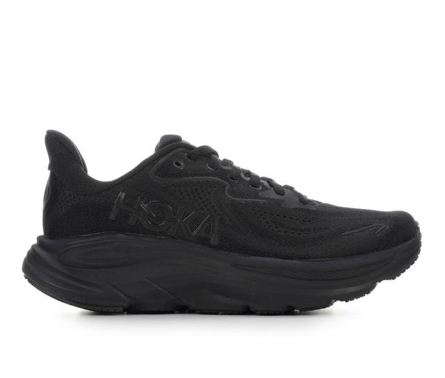 Women's Hoka Clifton 10 Running Shoes in Black color