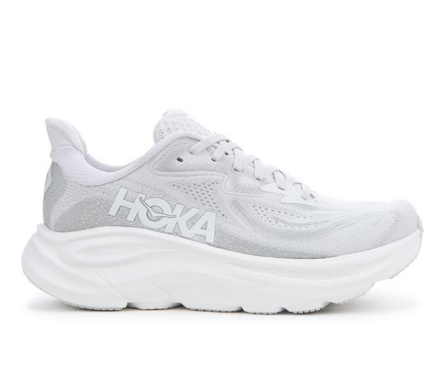 Women's Hoka Clifton 10 Running Shoes in Cosmic Grey color