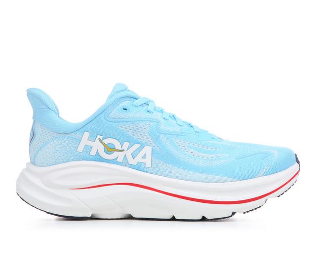 Women's Hoka Clifton 10 Running Shoes in Blue/Frost color