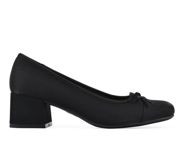 Women's White Mountain Lately Pumps in Black/Shimmer color
