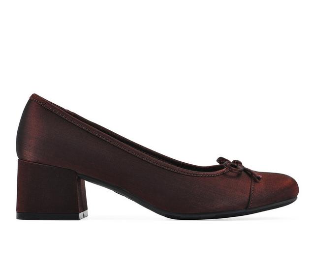 Women's White Mountain Lately Pumps in Merlot/Shimmer color