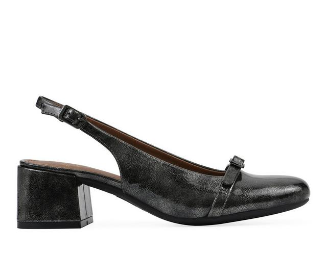 Women's White Mountain Later Slingback Pumps in Pewter color