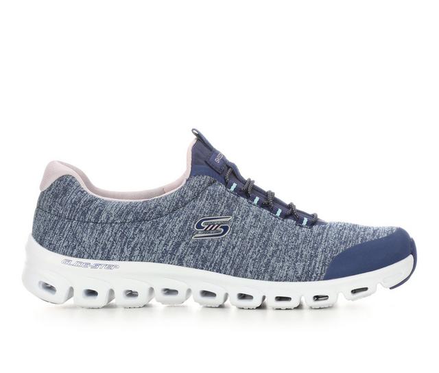 Women's Skechers Glide Step Persistence 104548 Slip-On Walking Shoes in Navy Purple color