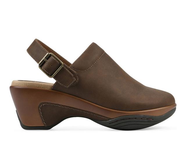 Women's White Mountain Viewable Clogs in Brown color