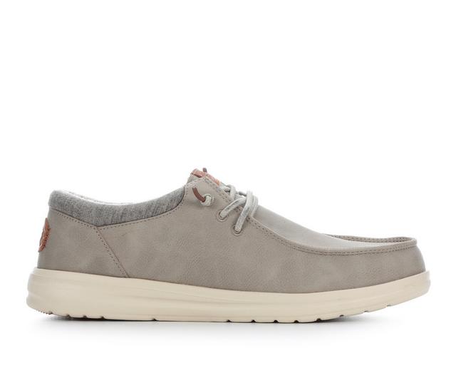 Men's HEYDUDE Paul Classic Casual Shoes in Taupe Grey color