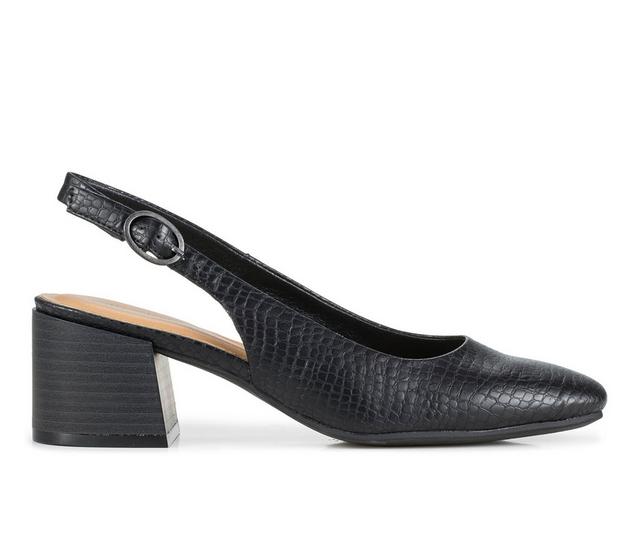 Women's Baretraps Ester Slingback Pumps in Black Croco color