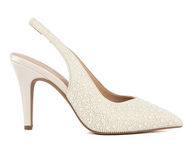 Women's Sugar Jaybird Slingback Pumps in Ivory color