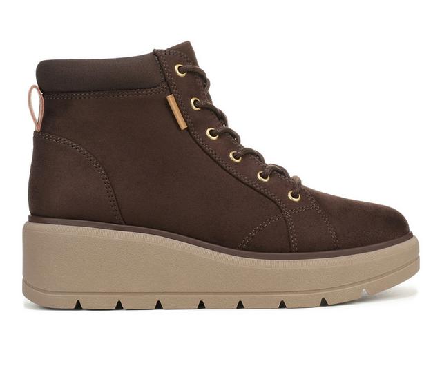 Women's Dr. Scholls Nice Day Max Alpine Winter Booties in Dark Umber color