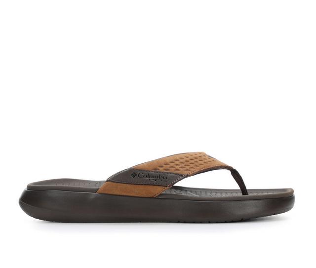 Men's Columbia Boatside Flip Flip-Flops in Tundra/Lt Brown color
