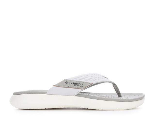 Men's Columbia Boatside Flip Flip-Flops in Dove/Silver Gy color