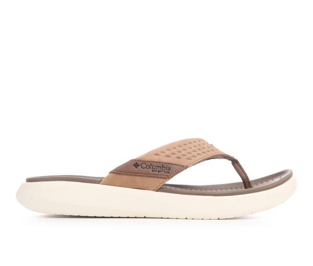 Men's Columbia Boatside Flip Flip-Flops in DK Truffle/Elk color