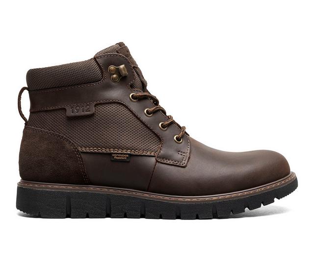 Men's Nunn Bush Karnak Plain Toe Hiking Boots in Brown Leather color