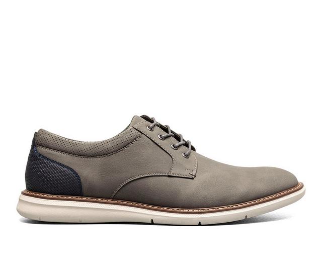 Men's Nunn Bush Chase Plain Toe Oxfords in Gray color