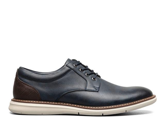 Men's Nunn Bush Chase Plain Toe Oxfords in Navy multi color