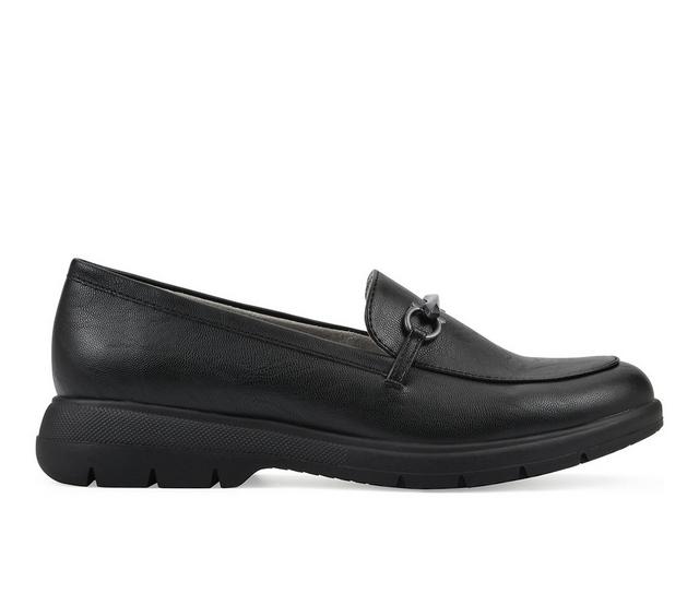 Women's Cliffs by White Mountain Flow Loafers in Black color