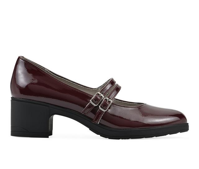 Women's Cliffs by White Mountain Hunta Mary Jane Pumps in Burgundy color