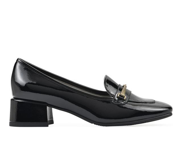 Women's Cliffs by White Mountain Quinna Dress Loafers in Black Patent color