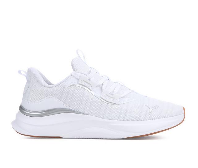Women's Puma Softride Harmony Sneakers in Wht/Silver/Gum color