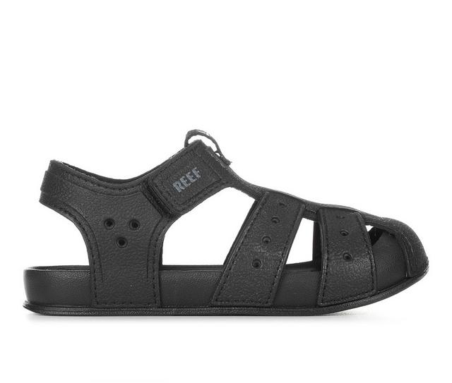 Boys' Reef Toddler & Little Kid Little Water Beachy Sandals in Black color