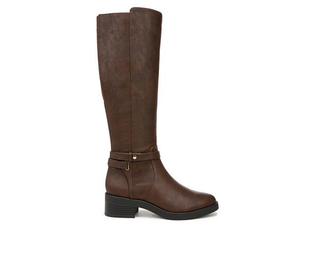 Women's LifeStride Berkley Wide Calf Knee High Boots in Brown color