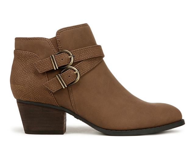 Women's LifeStride Blaire Booties in Dark Taupe color
