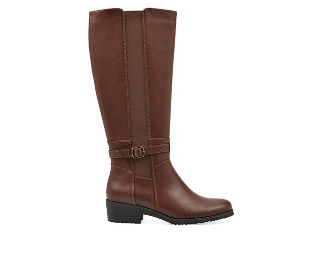 Women's Cliffs by White Mountain Durra Knee High Boots in Cognac color