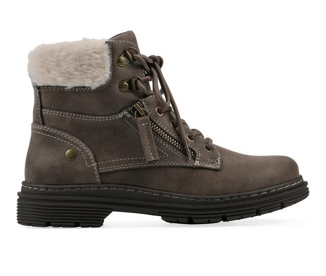 Women's Cliffs by White Mountain Powell Winter Combat Boots in Stone color