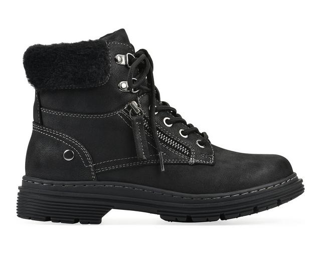 Women's Cliffs by White Mountain Powell Winter Combat Boots in Black color