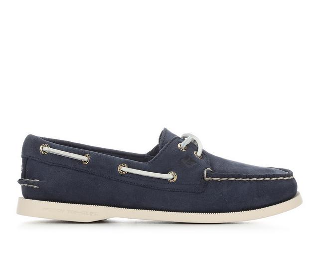 Women's Sperry A/O 2 Eye Boat Shoes in Navy color