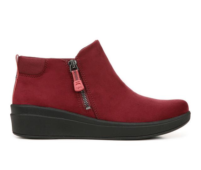 Women's Ryka Lyrical Booties in Windsor Red color