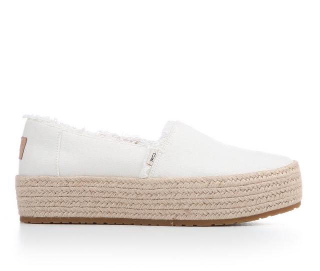 Women's TOMS Valencia Platform Casual Shoes in White color