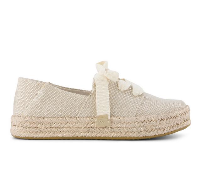 Women's TOMS Carolina Lace Up Casual Shoes in Gold color
