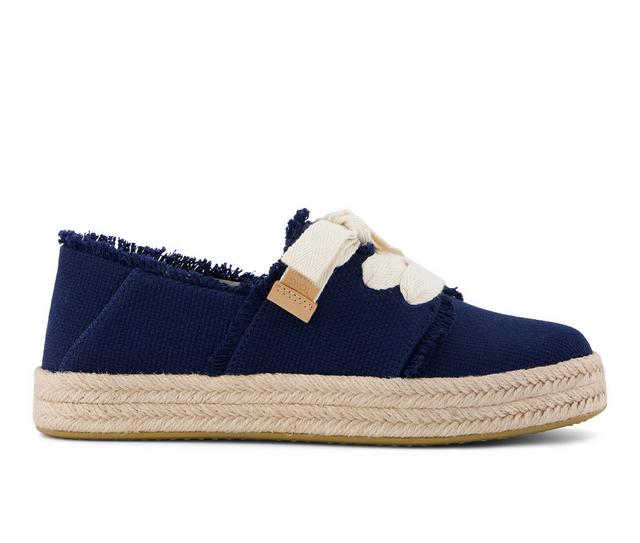 Women's TOMS Carolina Lace Up Casual Shoes in Navy color