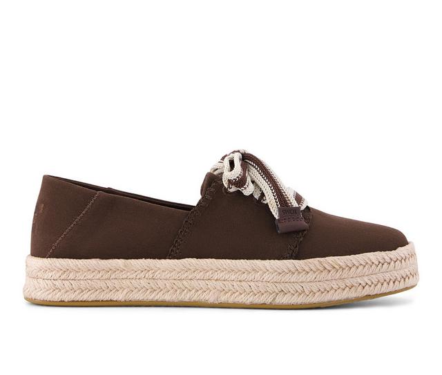 Women's TOMS Carolina Lace Up Casual Shoes in Hot Cocoa color